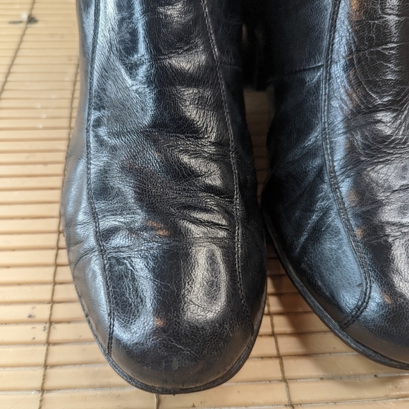 FLORSHEIM Leather Black side zip Ankle Boots Men's Size 8EEE Beatles, Chelsea, C - Picture 6 of 11